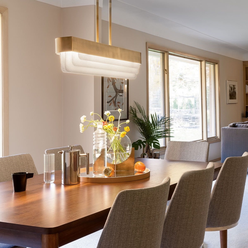 Kichler - LED lustra uz stieņa SERENE LED/40W/230V zeltaina