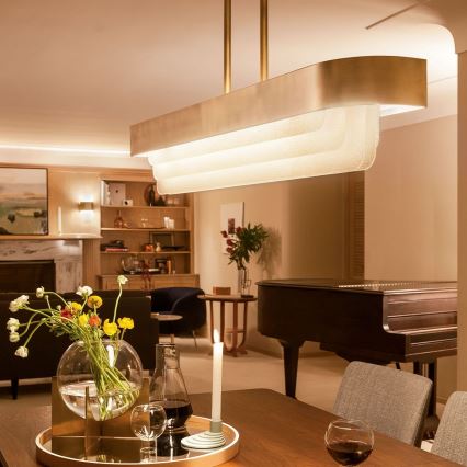 Kichler - LED lustra uz stieņa SERENE LED/40W/230V zeltaina
