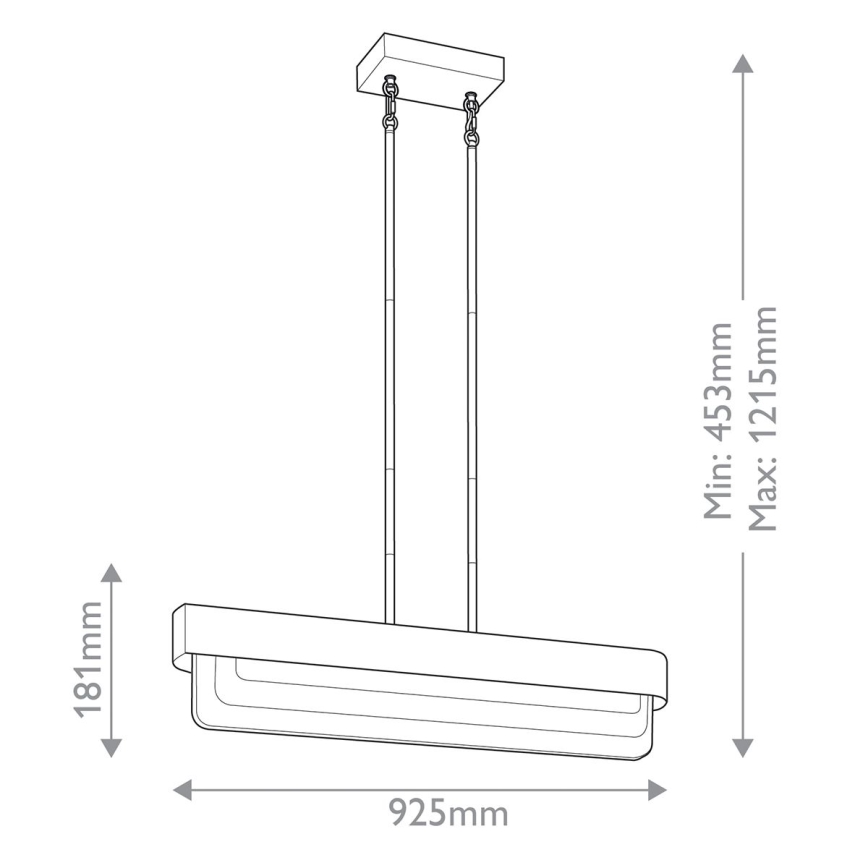 Kichler - LED lustra uz stieņa SERENE LED/40W/230V zeltaina