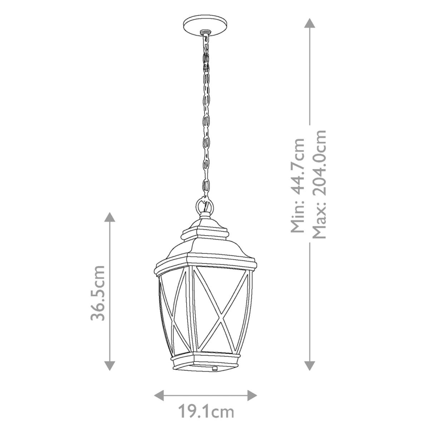 Kichler - Āra lustra ar ķēdi TANGIER 1xE27/60W/230V IP44