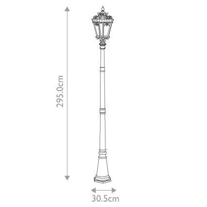 Kichler - Āra lampa TOURNAI 3xE14/60W/230V IP44