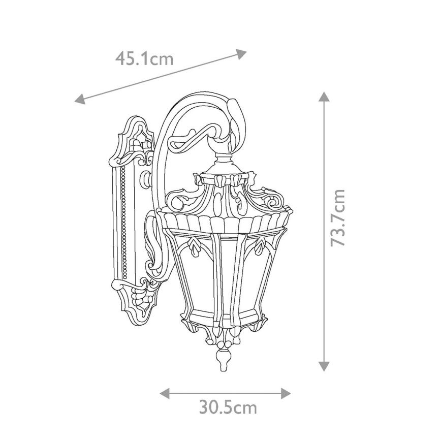 Kichler - Āra sienas lampa TOURNAI 3xE14/60W/230V IP44