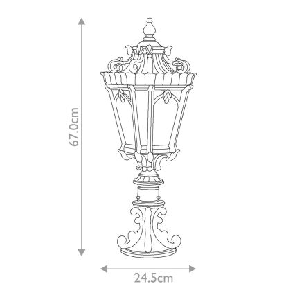 Kichler - Āra lampa TOURNAI 2xE14/60W/230V IP44 bronzas krāsā
