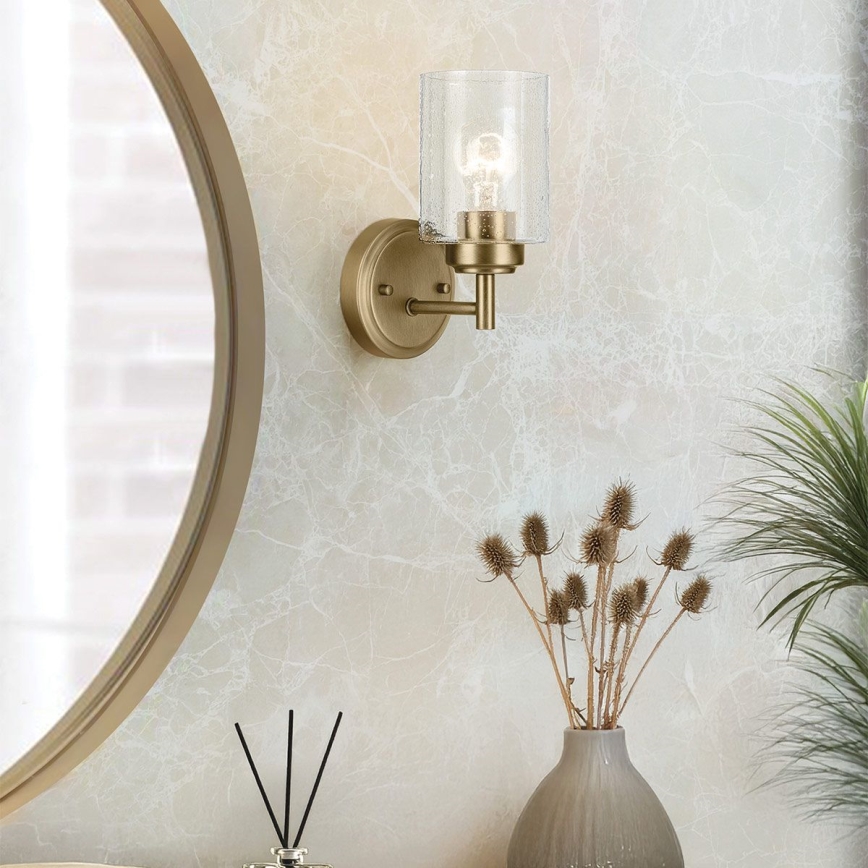Kichler - Sienas lampa WINSLOW 1xE27/60W/230V misiņš