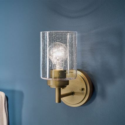 Kichler - Sienas lampa WINSLOW 1xE27/60W/230V misiņš