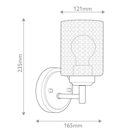Kichler - Sienas lampa WINSLOW 1xE27/60W/230V misiņš