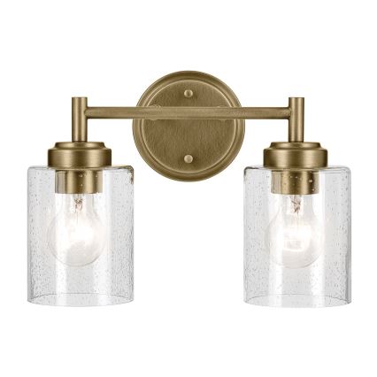 Kichler - Sienas lampa WINSLOW 2xE27/60W/230V misiņš