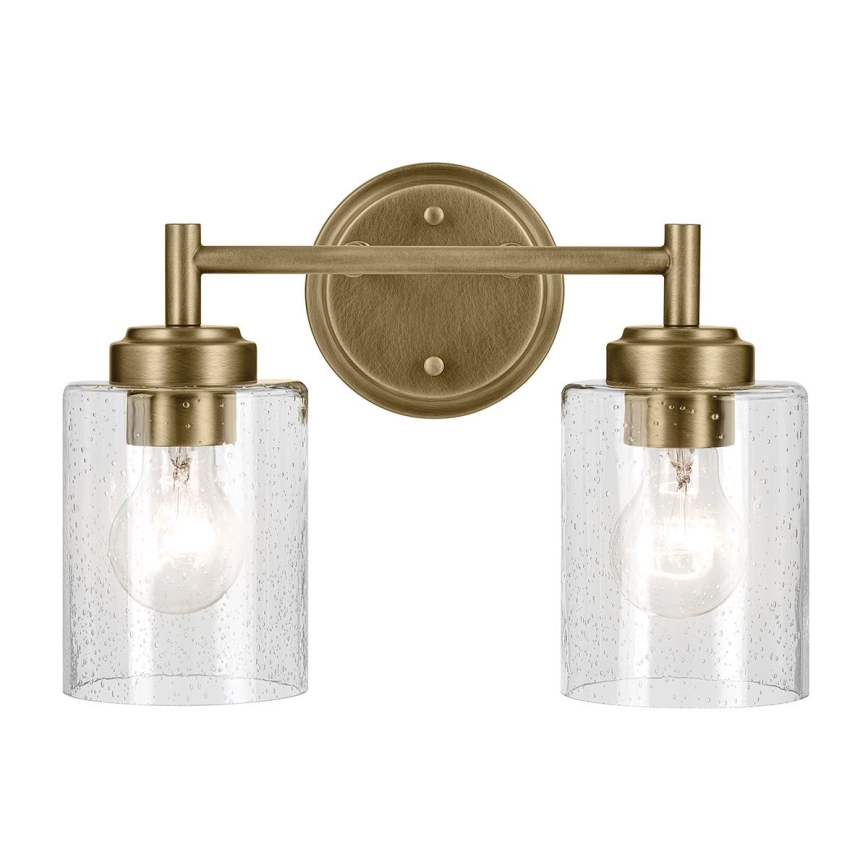 Kichler - Sienas lampa WINSLOW 2xE27/60W/230V misiņš