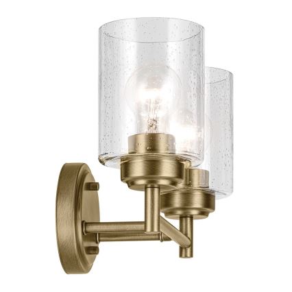 Kichler - Sienas lampa WINSLOW 2xE27/60W/230V misiņš
