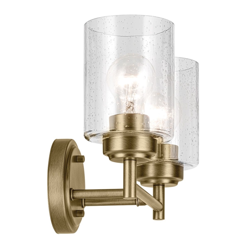 Kichler - Sienas lampa WINSLOW 2xE27/60W/230V misiņš