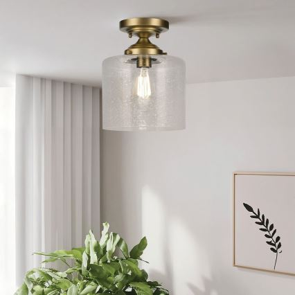 Kichler - Griestu lampa WINSLOW 1xE27/60W/230V d. 21,6 cm misiņš