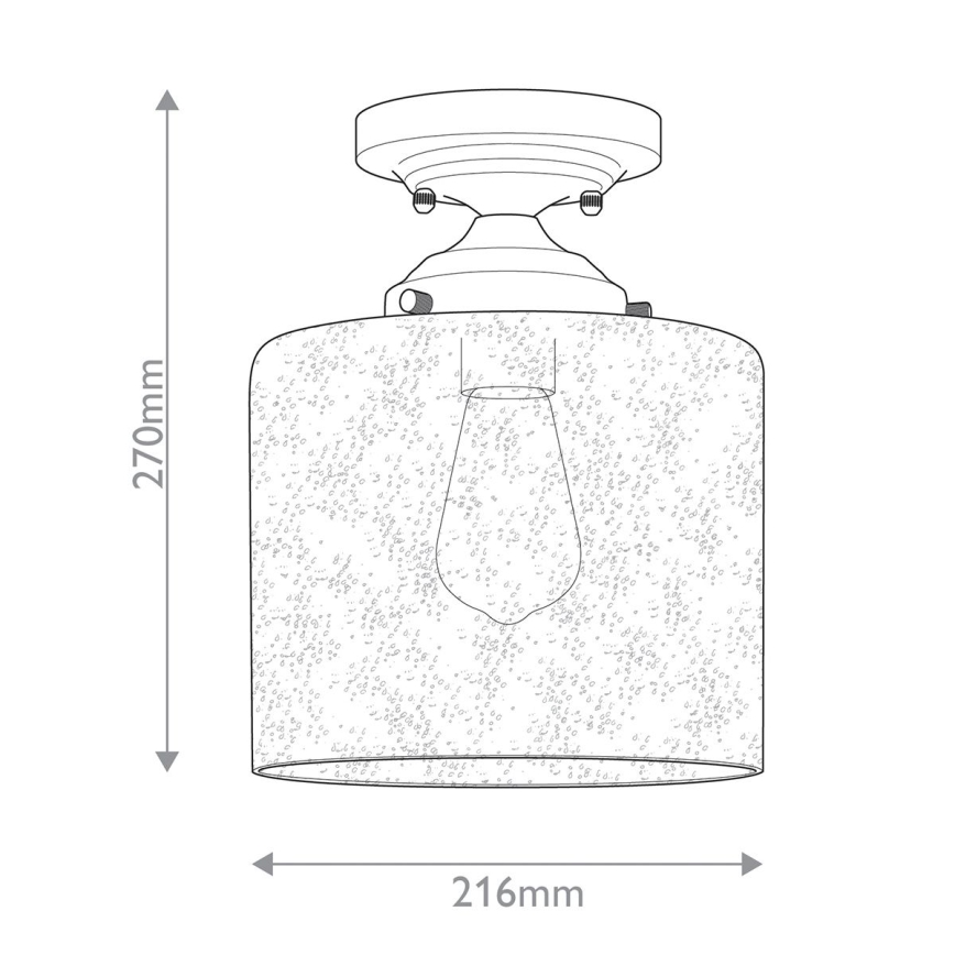 Kichler - Griestu lampa WINSLOW 1xE27/60W/230V d. 21,6 cm misiņš