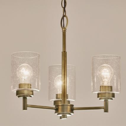 Kichler - Lustra ar ķēdi WINSLOW 3xE27/60W/230V d. 45,8 cm misiņš