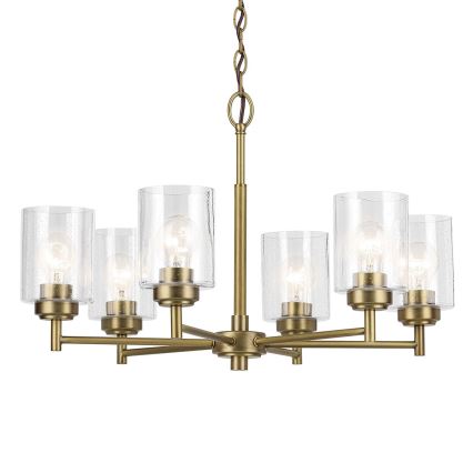 Kichler - Lustra ar ķēdi WINSLOW 6xE27/60W/230V d. 66 cm misiņš