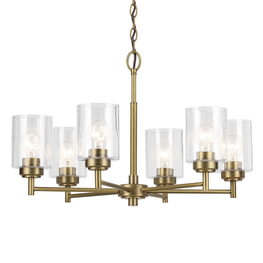 Kichler - Lustra ar ķēdi WINSLOW 6xE27/60W/230V d. 66 cm misiņš