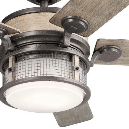 Kichler - LED Aptumšojams griestu ventilators AHRENDALE LED/10W/230V IP44 + tālvadības pults