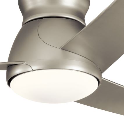 Kichler - LED Aptumšojams griestu ventilators ERIS LED/10W/230V matēts hroms IP44 + tālvadības pults