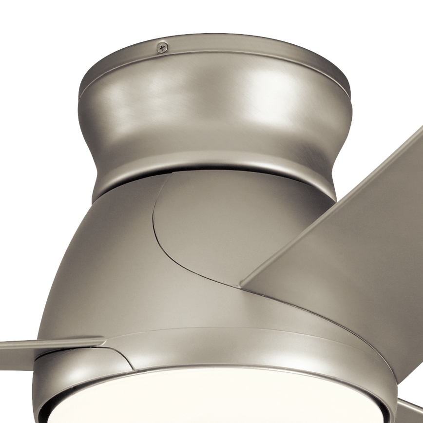 Kichler - LED Aptumšojams griestu ventilators ERIS LED/10W/230V matēts hroms IP44 + tālvadības pults