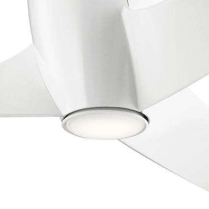 Kichler - LED Aptumšojams griestu ventilators PHREE LED/10W/230V balta + tālvadības pults