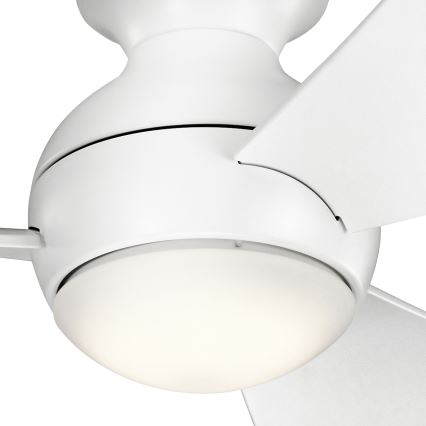 Kichler - LED Aptumšojams griestu ventilators SOLA LED/10W/230V IP23 balts + tālvadības pults