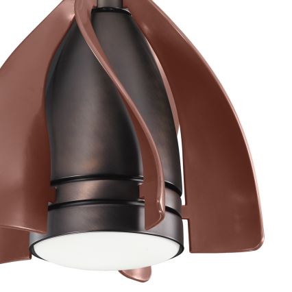 Kichler - LED Aptumšojams griestu ventilators TERNA LED/10W/230V bronza/brūna + tālvadības pults