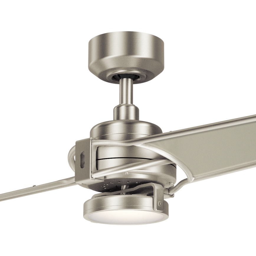 Kichler - LED Aptumšojams griestu ventilators XETY LED/10W/230V  matēts hroms/sudraba + tālvadības pults