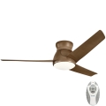 Kichler - LED Aptumšojams griestu ventilators ERIS LED/10W/230V bronza IP44 + tālvadības pults