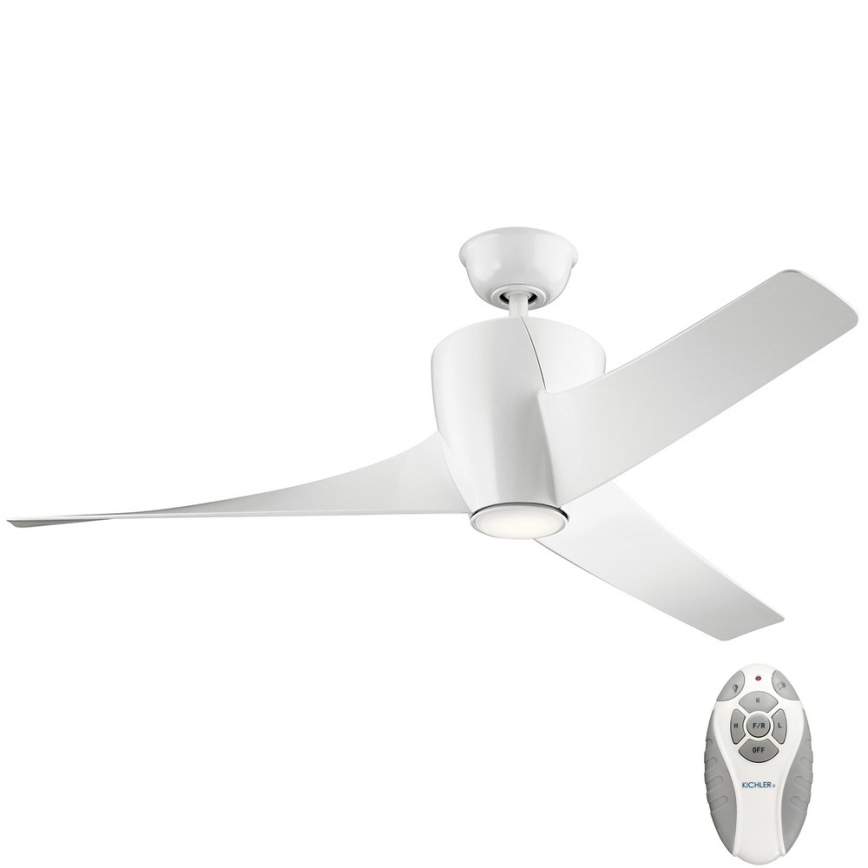 Kichler - LED regulējams griestu ventilators PHREE LED/10W/230V balts + tālvadība