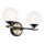 Kichler - LED vannas istabas sienas gaismeklis BENNO 2xLED/3W/230V melna/zelta IP44
