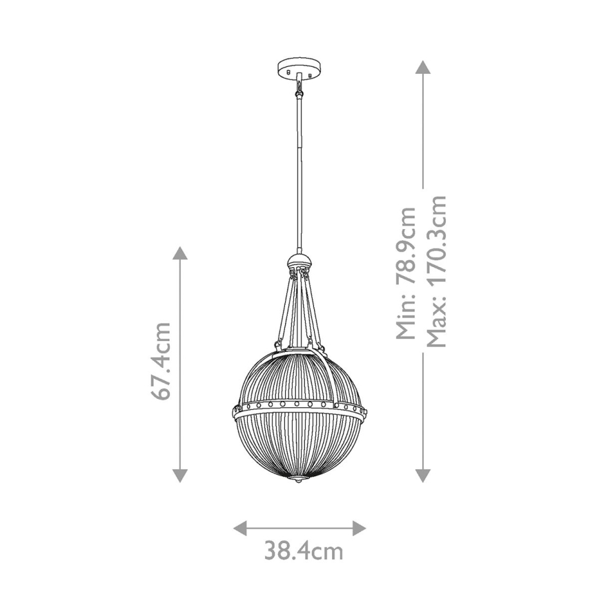Kichler - Lustra ar auklu ASTER 3xE14/60W/230V zelta