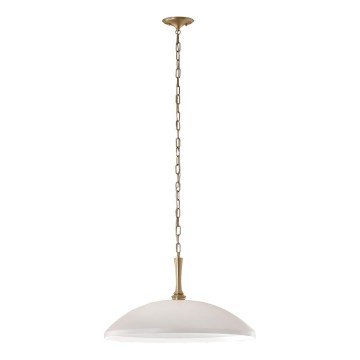 Kichler - Lustra ar ķēdi DELAROSA 1xE27/60W/230V balta/misiņš