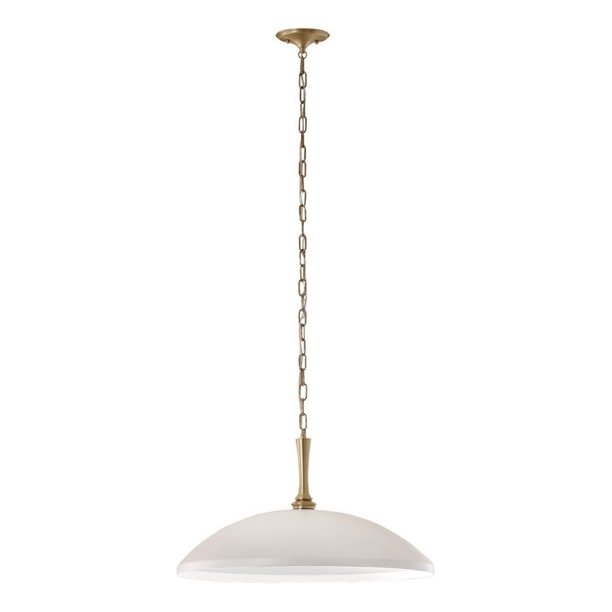 Kichler - Lustra ar ķēdi DELAROSA 1xE27/60W/230V balta/misiņš