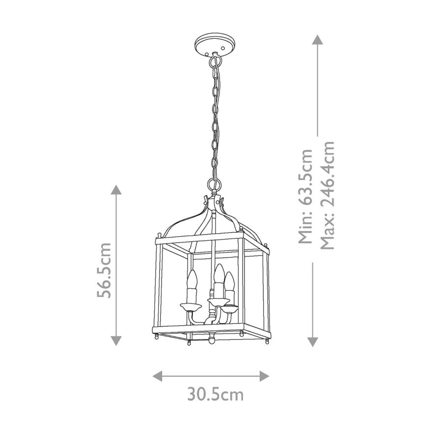 Kichler - Lustra ar ķēdi LARKIN 3xE14/60W/230V antracīta