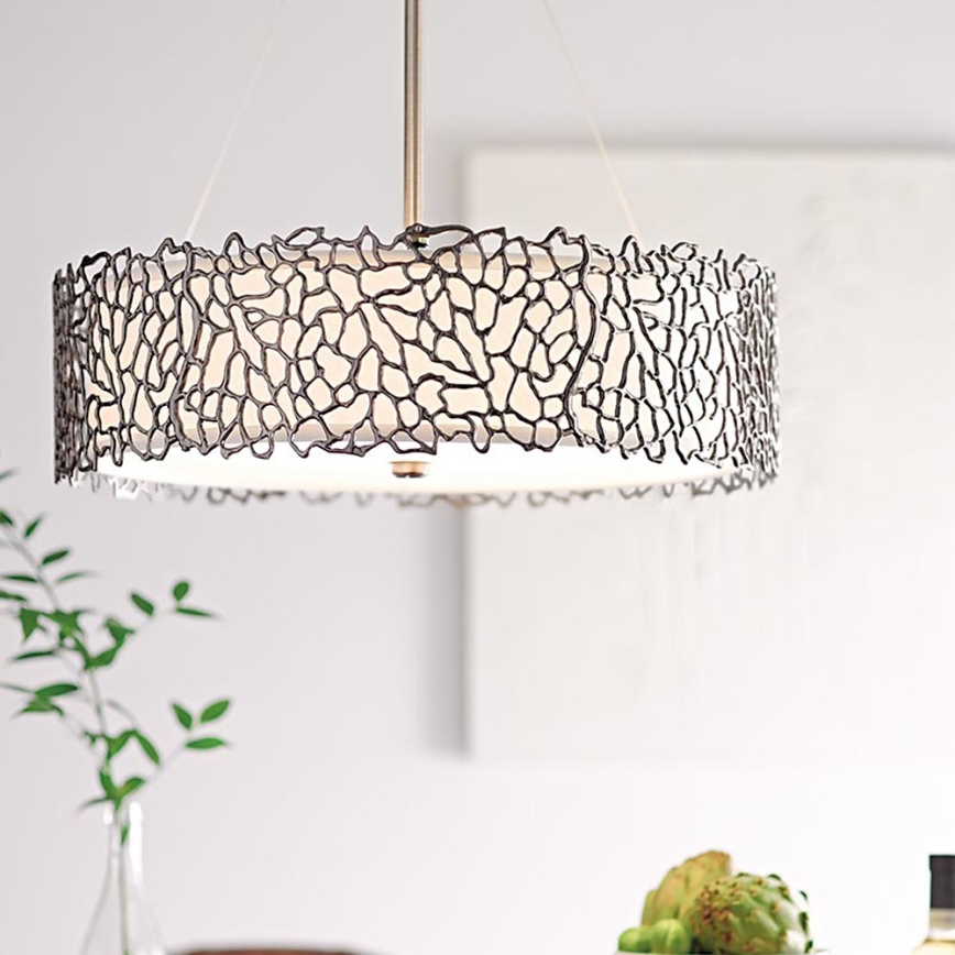 Kichler - Lustra ar stieni SILVER CORAL 3xE27/100W/230V matēts hroms