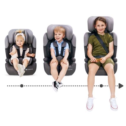 KINDERKRAFT - Autokrēsliņš COMFORT UP i-Izmērs (76-150 cm) gaiši pelēka