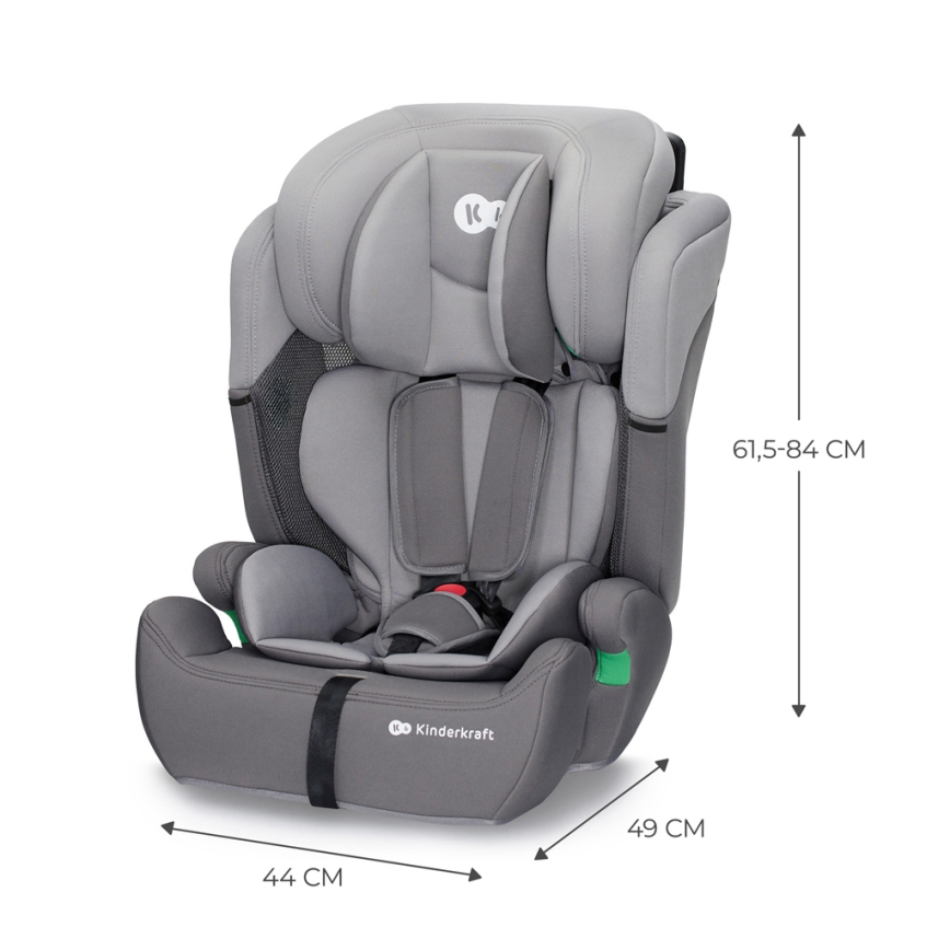 KINDERKRAFT - Autokrēsliņš COMFORT UP i-Izmērs (76-150 cm) gaiši pelēka