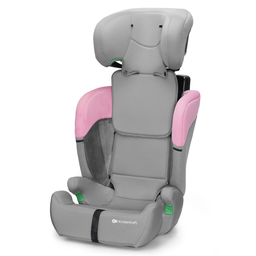 KINDERKRAFT - Autokrēsliņš COMFORT UP i-Izmērs (76-150 cm) pelēka/rozā