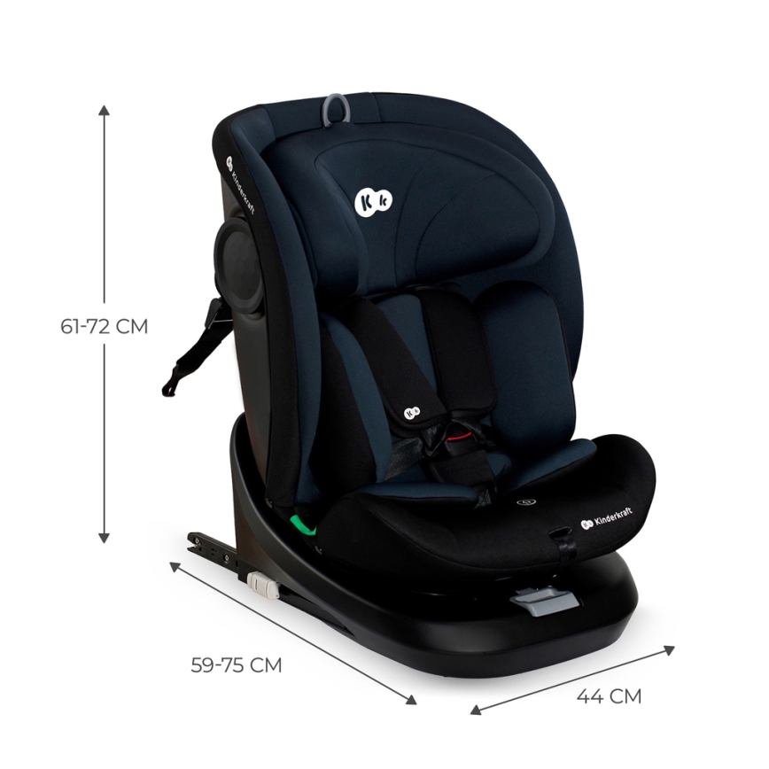 KINDERKRAFT - Autokrēsliņš I-GROW i-Izmērs (40-150 cm) melna