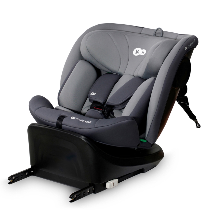 KINDERKRAFT - Autokrēsliņš I-GROW i-Izmērs (40-150 cm) pelēka