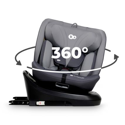 KINDERKRAFT - Autokrēsliņš I-GROW i-Izmērs (40-150 cm) pelēka