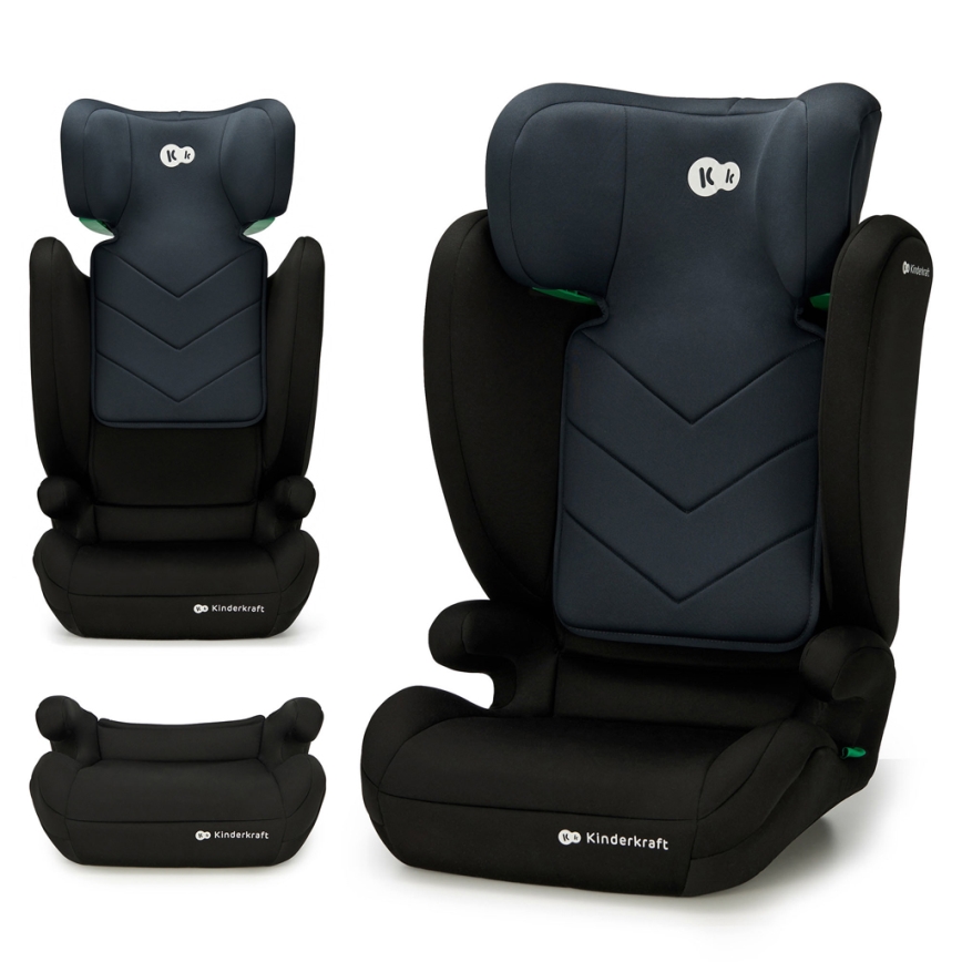KINDERKRAFT - Autokrēsliņš I-SPARK i-Izmērs (100-150 cm) melna