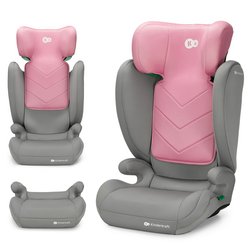 KINDERKRAFT - Autokrēsliņš I-SPARK i-Izmērs (100-150 cm) rozā