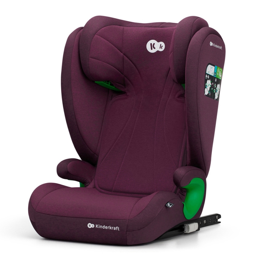 KINDERKRAFT - Autokrēsliņš JUNIOR FIX 2 (100-150 cm) Cherry pearl