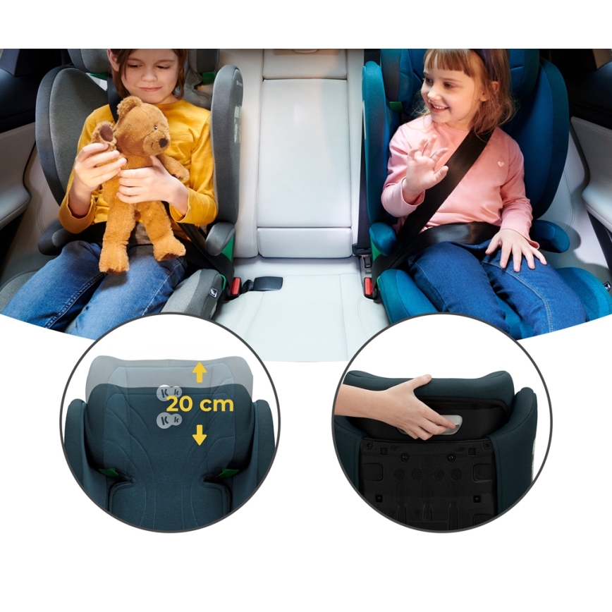 KINDERKRAFT - Autokrēsliņš JUNIOR FIX 2 (100-150 cm) Harbor zila