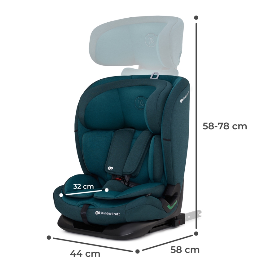 KINDERKRAFT - Autokrēsliņš ONETO 3 i-Izmērs (76-150 cm) + Isofix Harbor zila