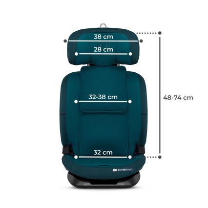 KINDERKRAFT - Autokrēsliņš ONETO 3 i-Izmērs (76-150 cm) + Isofix Harbor zila