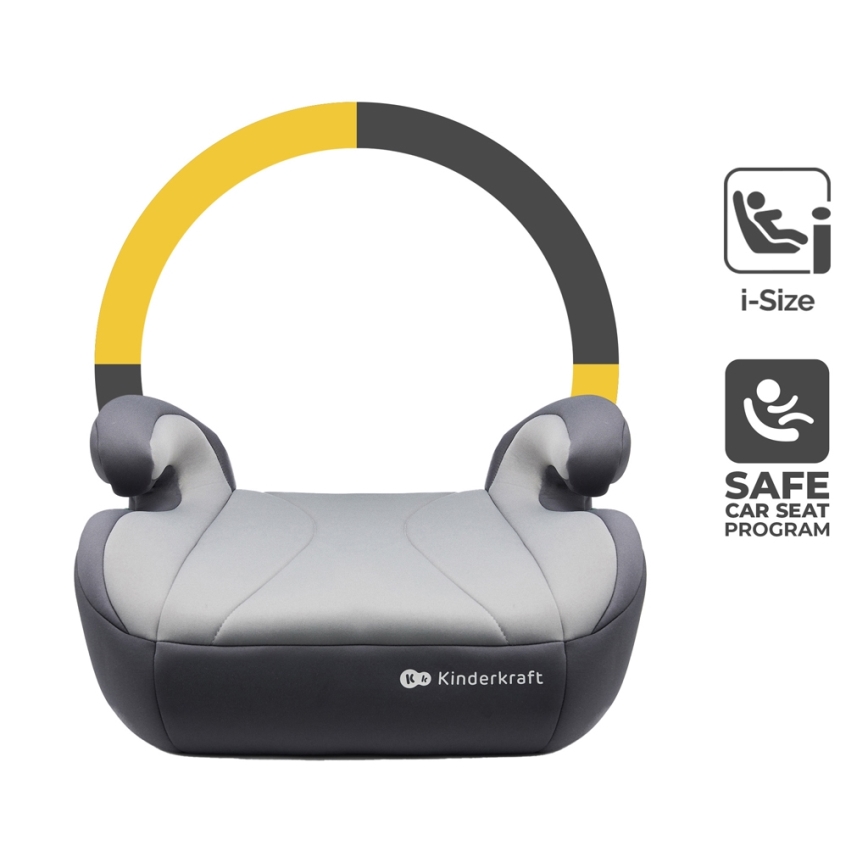 KINDERKRAFT - Automašīnas paaugstinājuma krēsliņš I-BOOST i-Izmērs 135-150 cm pelēka