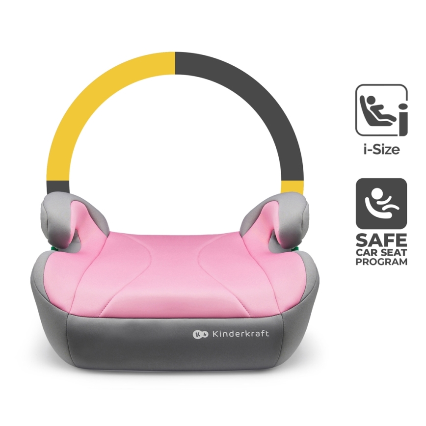 KINDERKRAFT - Automašīnas paaugstinājuma krēsliņš I-BOOST i-Izmērs 135-150 cm rozā