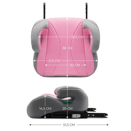 KINDERKRAFT - Automašīnas paaugstinājuma krēsliņš I-BOOST i-Izmērs 135-150 cm rozā