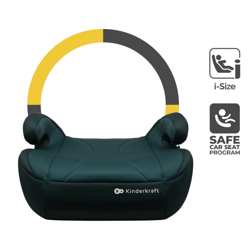 KINDERKRAFT - Automašīnas paaugstinājuma krēsliņš I-BOOST i-Izmērs 135-150 cm zaļa